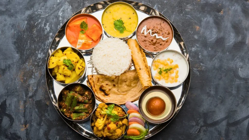 South Indian thali