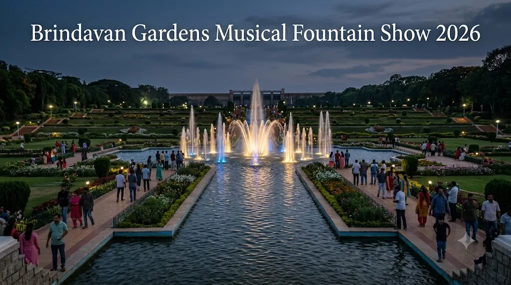 Brindavan Gardens musical fountain show